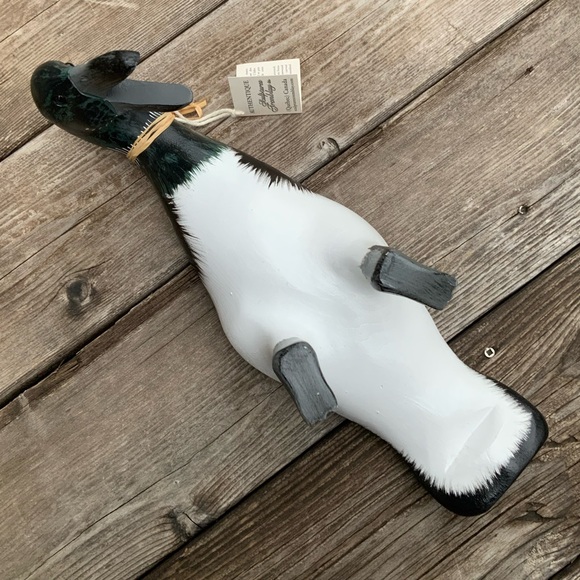 Vintage TREMBLAY CANADA Wooden Duck Sculpture Wine Bottle Holder Painted NEW - Picture 10 of 16